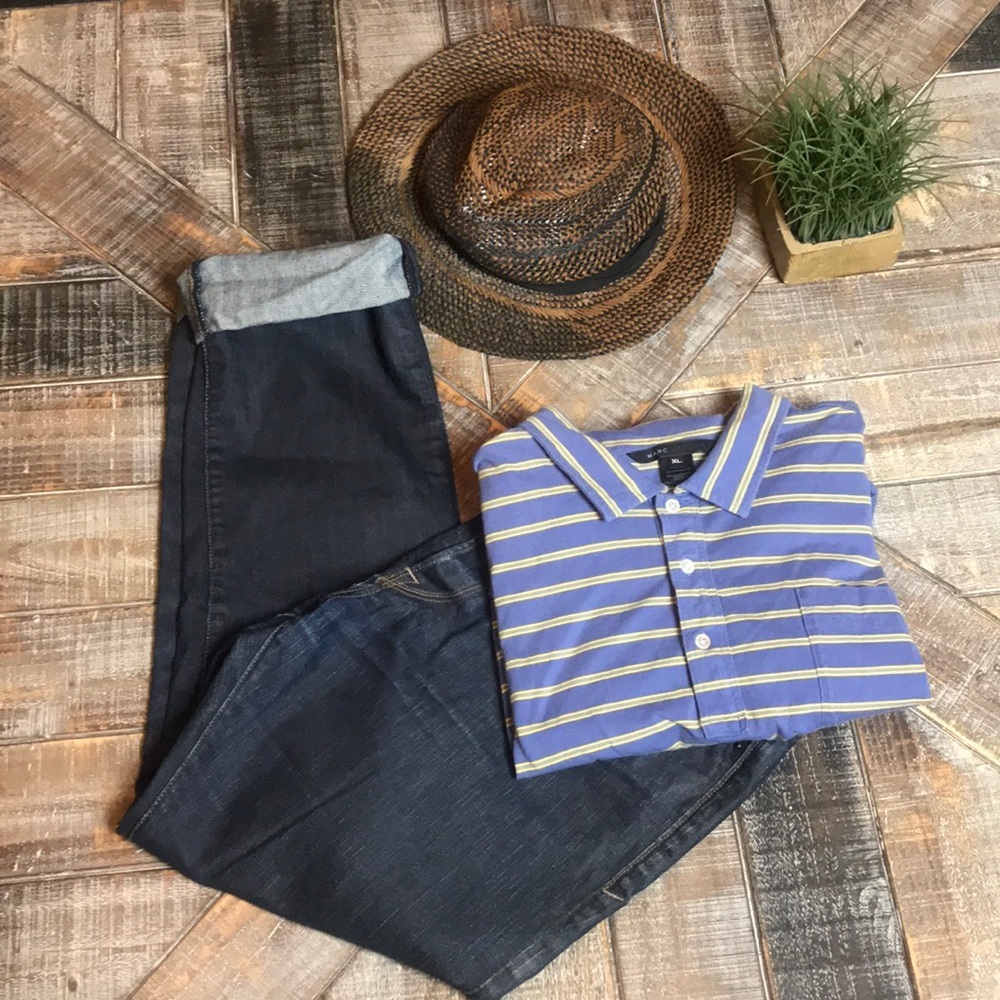 Marc Jacobs striped cotton polo shirt.